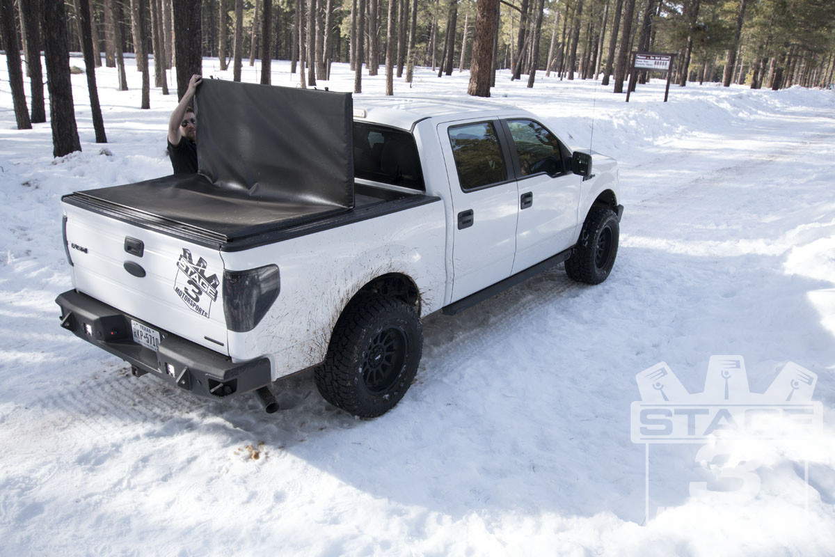 Stage 3's 2011 F150 XL with a TruXedo Deuce 2 and TonneauMate Toolbox